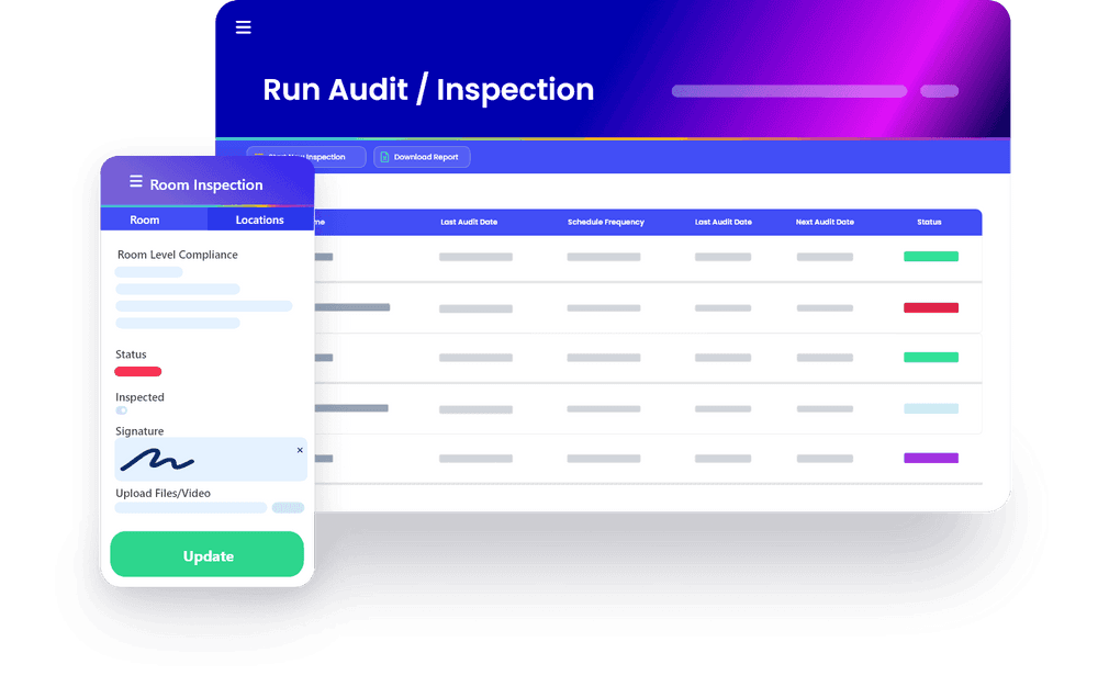 Screen showing Vision Tag Security & Features
