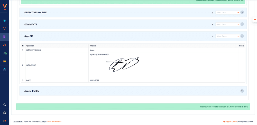 Electronic signature capture 